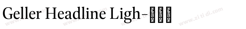 Geller Headline Ligh字体转换